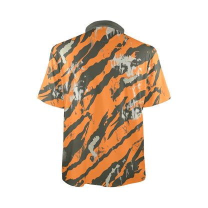 Orange Tiger Stripe Polo Shirt