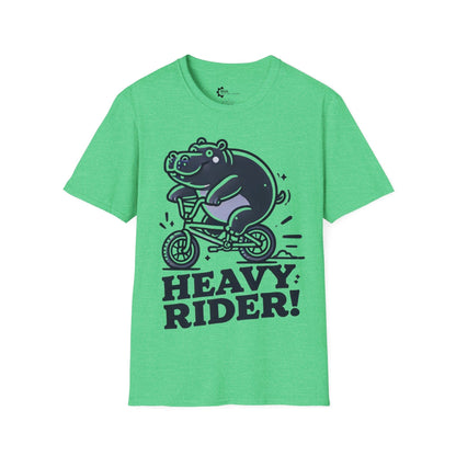 Humor- Hippo on BMX Unisex Softstyle T-Shirt