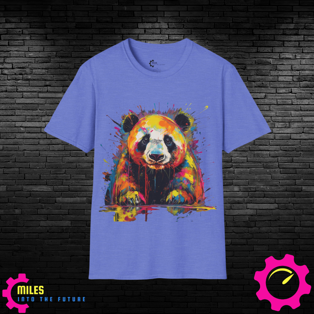 Panda Paint Splash Unisex Softstyle T-Shirt