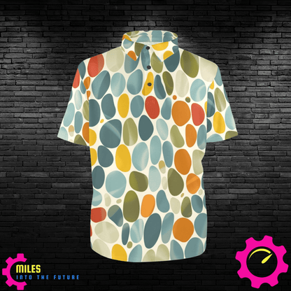 Men's Multicolor Oval Pattern Polo Shirt