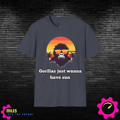 Humor- Gorillas Sun Unisex Softstyle T-Shirt