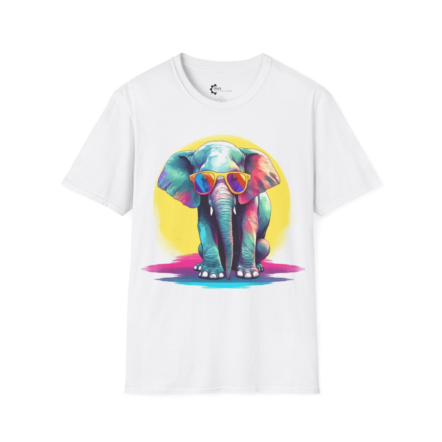 Relaxed Rainbow Elephant Unisex Softstyle T-Shirt