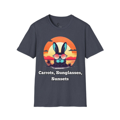 Humor- Rabbit Sunsets Unisex Softstyle T-Shirt