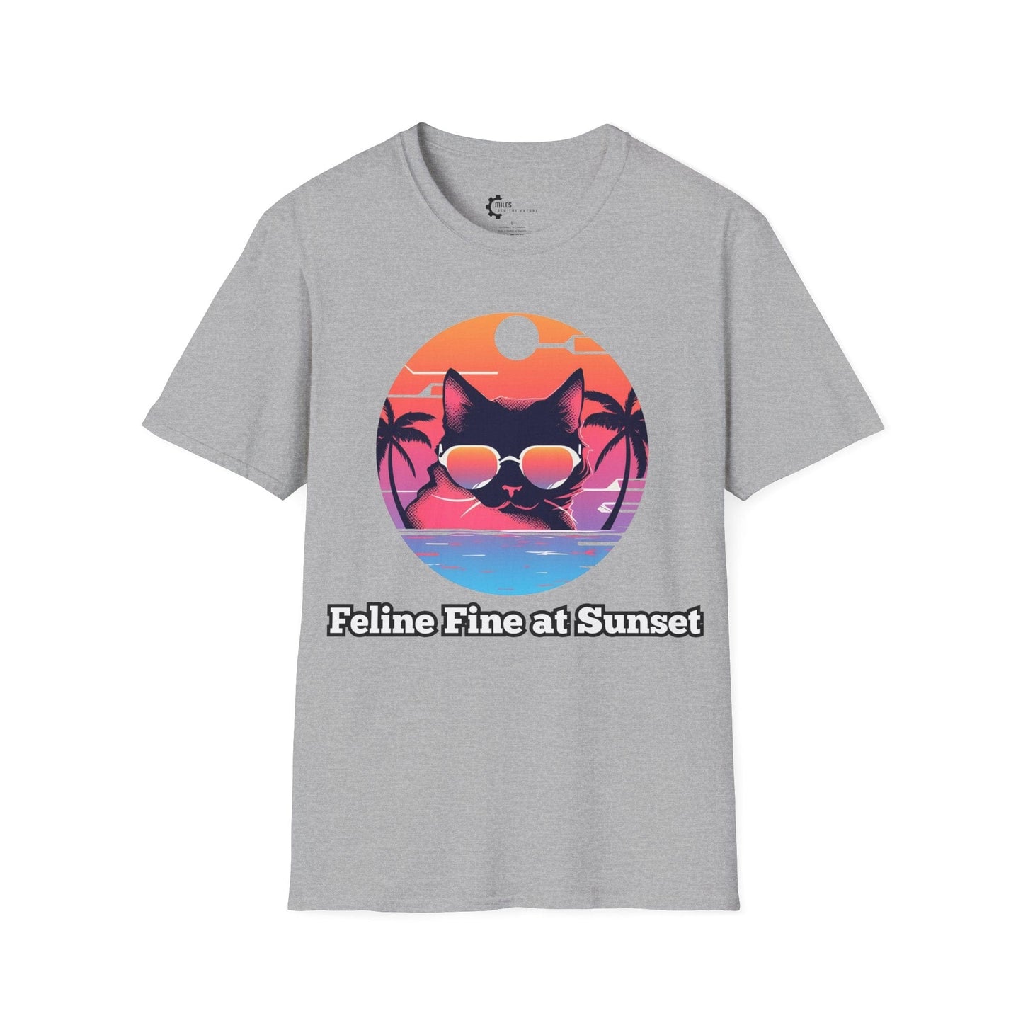 Humor- Purrfect Sunset Vibes Unisex Softstyle T-Shirt