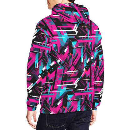 Retro Neon Geometry Hoodie