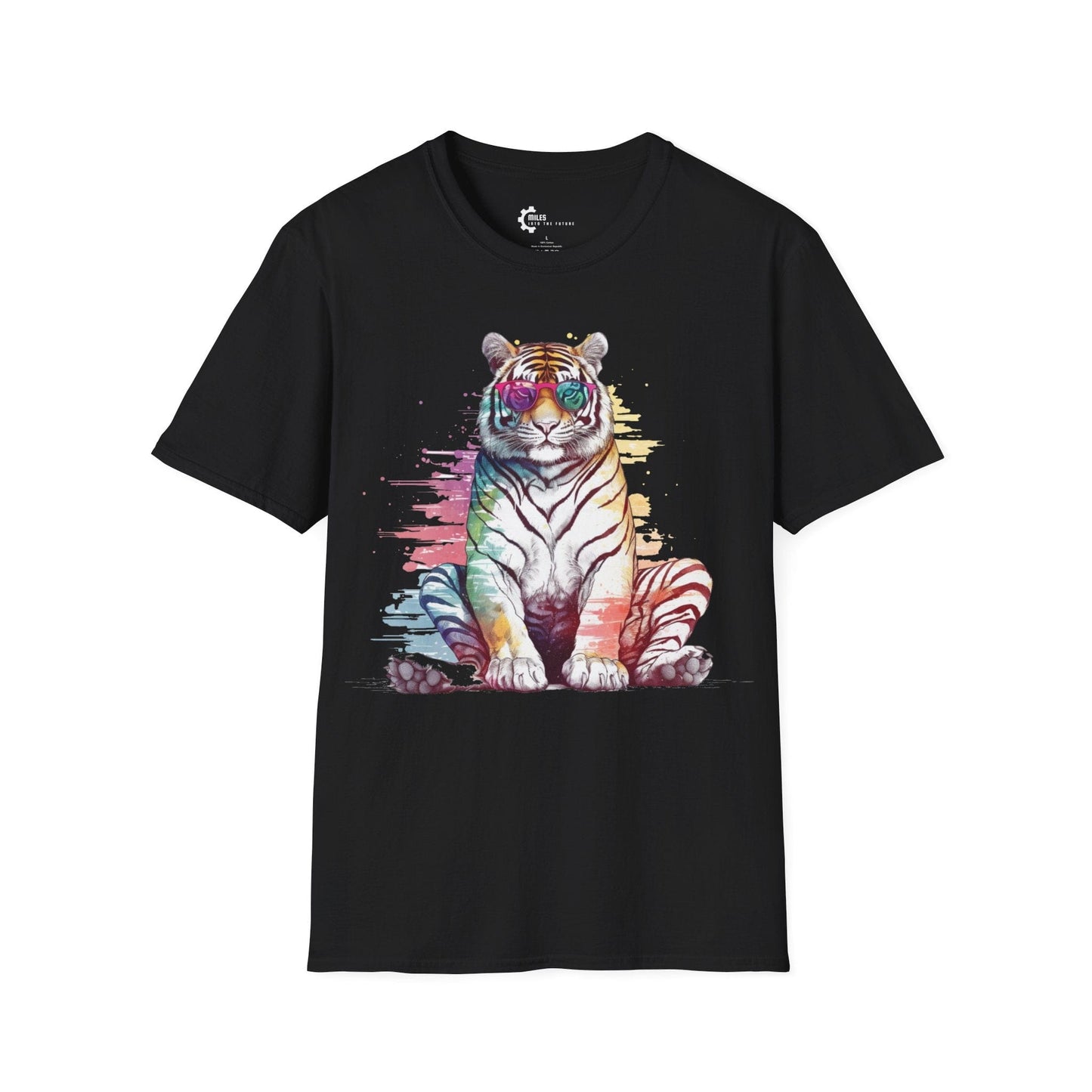 Relaxed Rainbow Tiger Unisex Softstyle T-Shirt