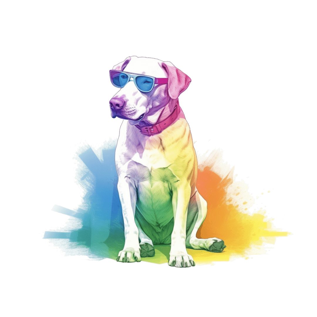 Relaxed Rainbow Dog Unisex Softstyle T-Shirt