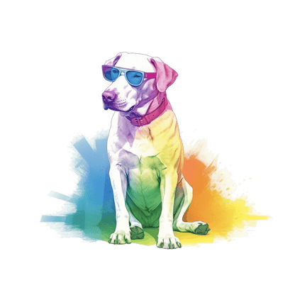 Relaxed Rainbow Dog Unisex Softstyle T-Shirt