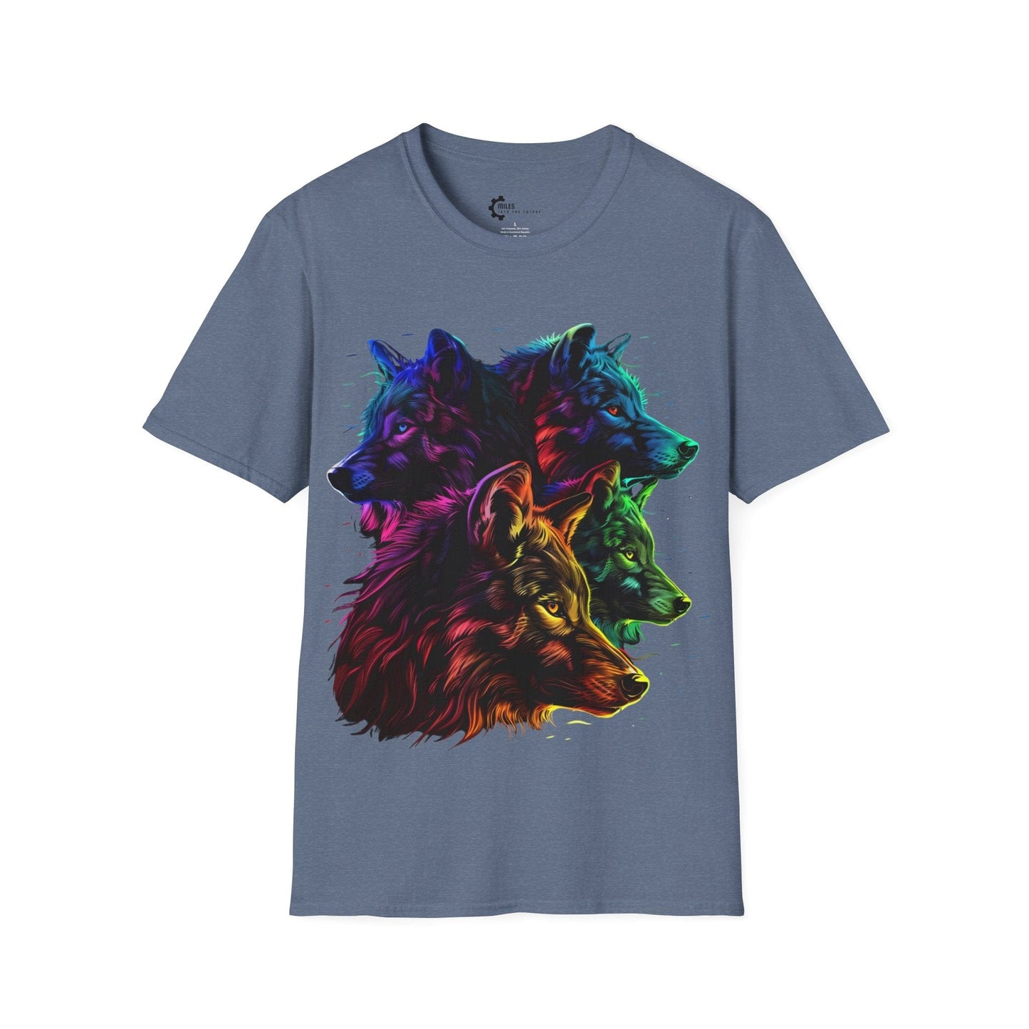 Neon Wolf Pack Unisex Softstyle T-Shirt