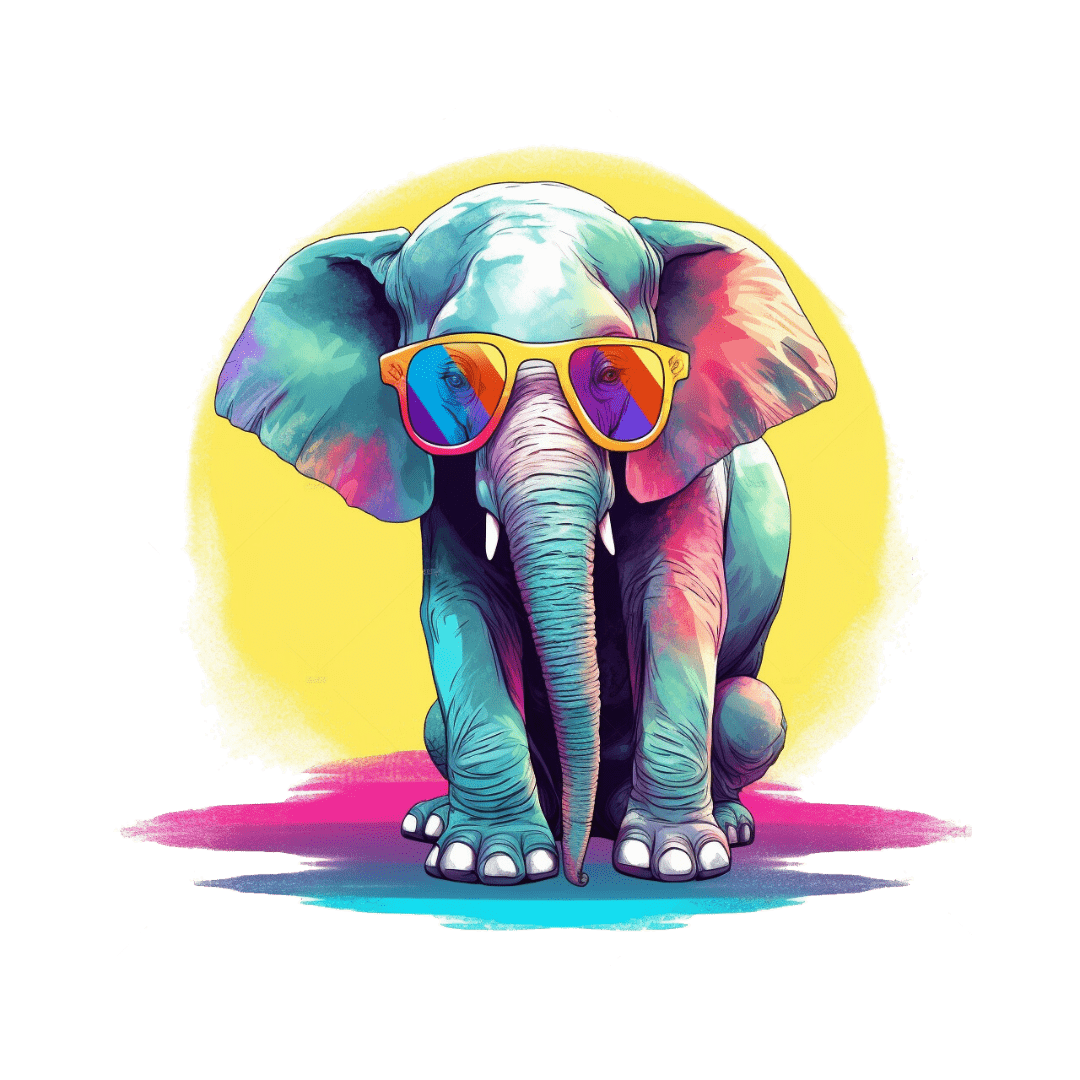 Relaxed Rainbow Elephant Unisex Softstyle T-Shirt