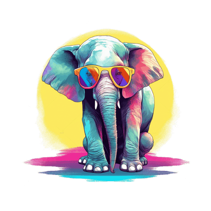 Relaxed Rainbow Elephant Unisex Softstyle T-Shirt