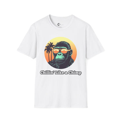 Humor- Monkeyin' Around at Sunset Unisex Softstyle T-Shirt