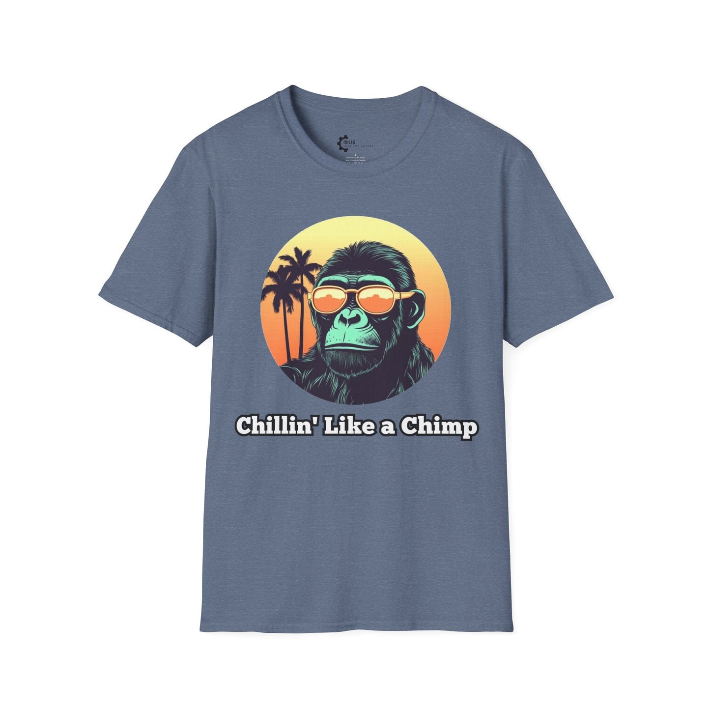 Humor- Monkeyin' Around at Sunset Unisex Softstyle T-Shirt