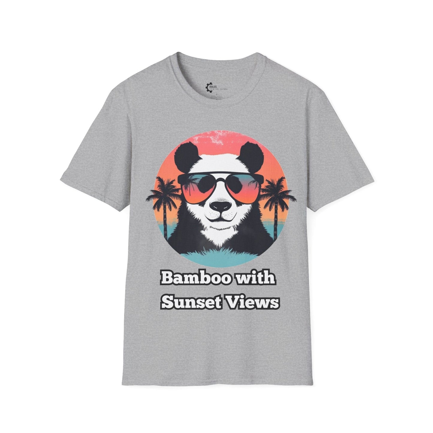 Humor- Panda Sunset Unisex Softstyle T-Shirt