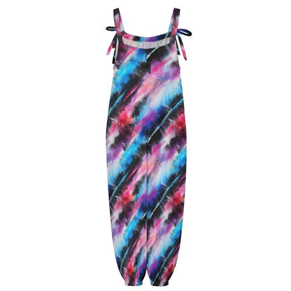 Vibrant Spray Paint Baggy Jumpsuit