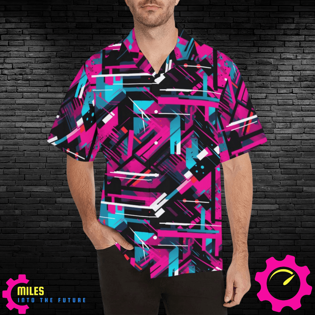 90s Retro Geometric Men's Shirt