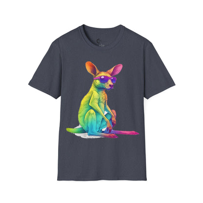 Relaxed Rainbow Kangaroo Unisex Softstyle T-Shirt