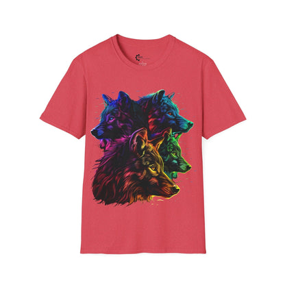 Neon Wolf Pack Unisex Softstyle T-Shirt