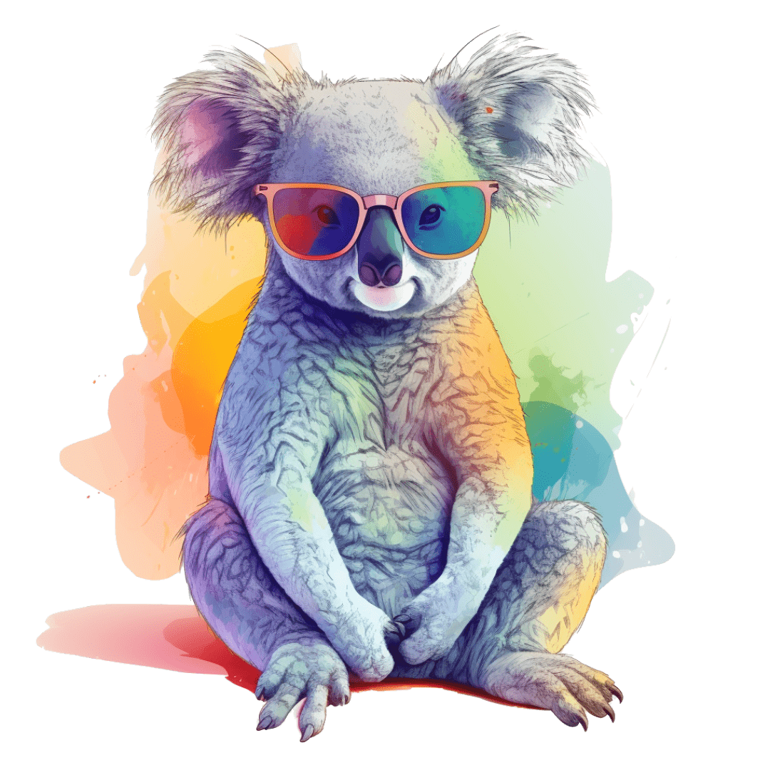 Relaxed Rainbow Koala Unisex Softstyle T-Shirt