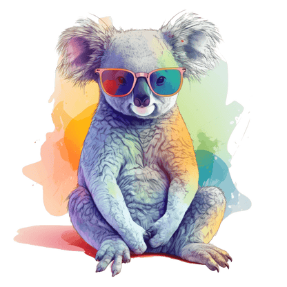 Relaxed Rainbow Koala Unisex Softstyle T-Shirt