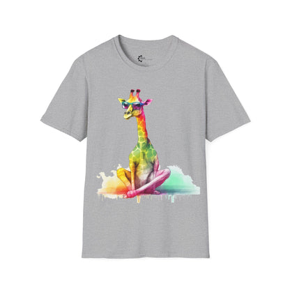 Relaxed Rainbow Giraffe Unisex Softstyle T-Shirt