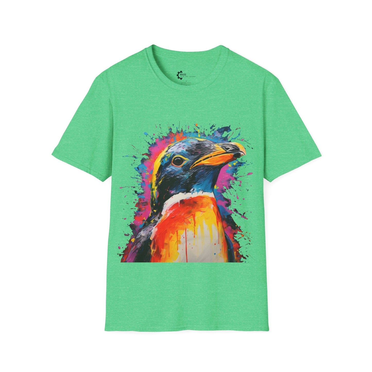 Penguin Paint Splash Unisex Softstyle T-Shirt