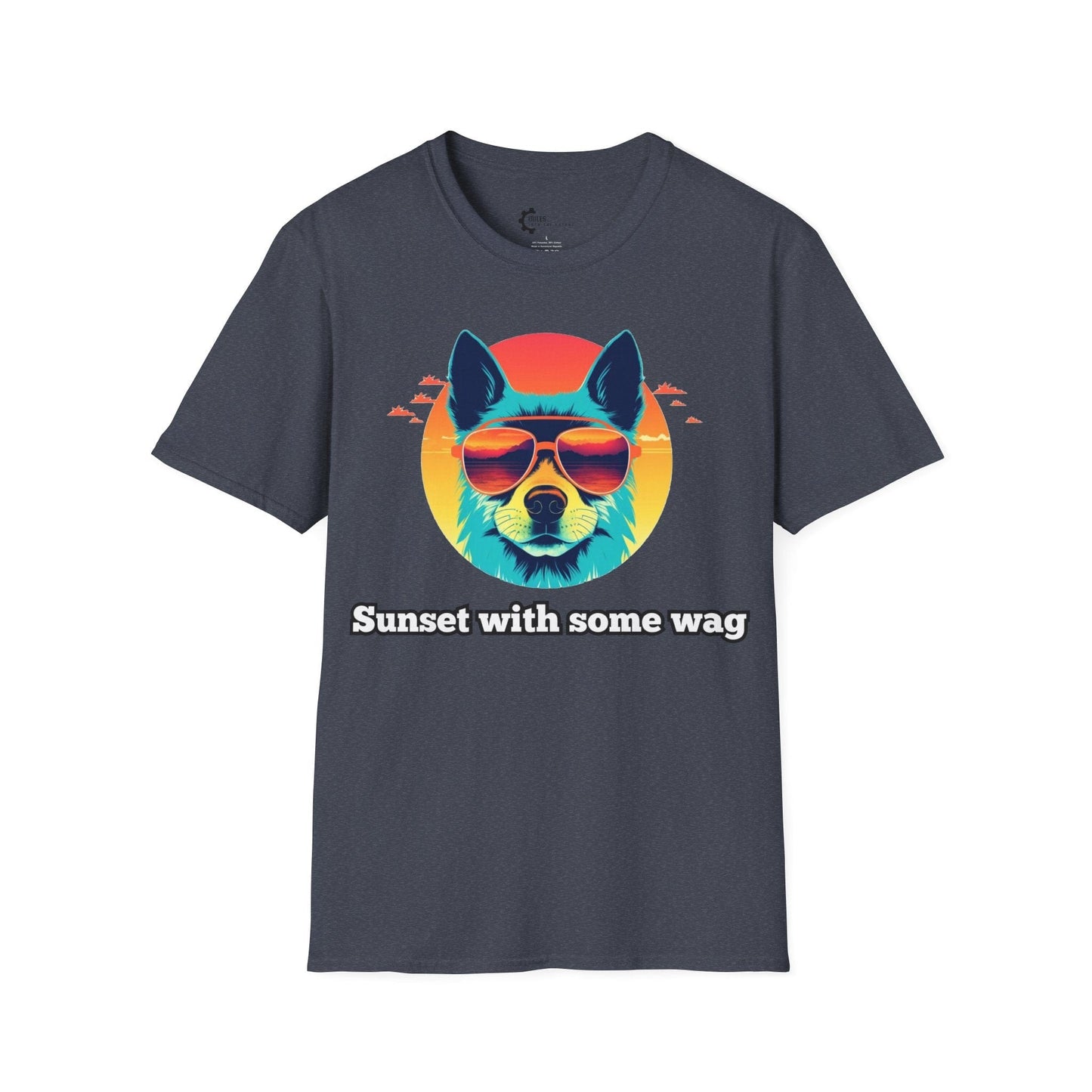 Humor- Sunset with Some Wag Unisex Softstyle T-Shirt