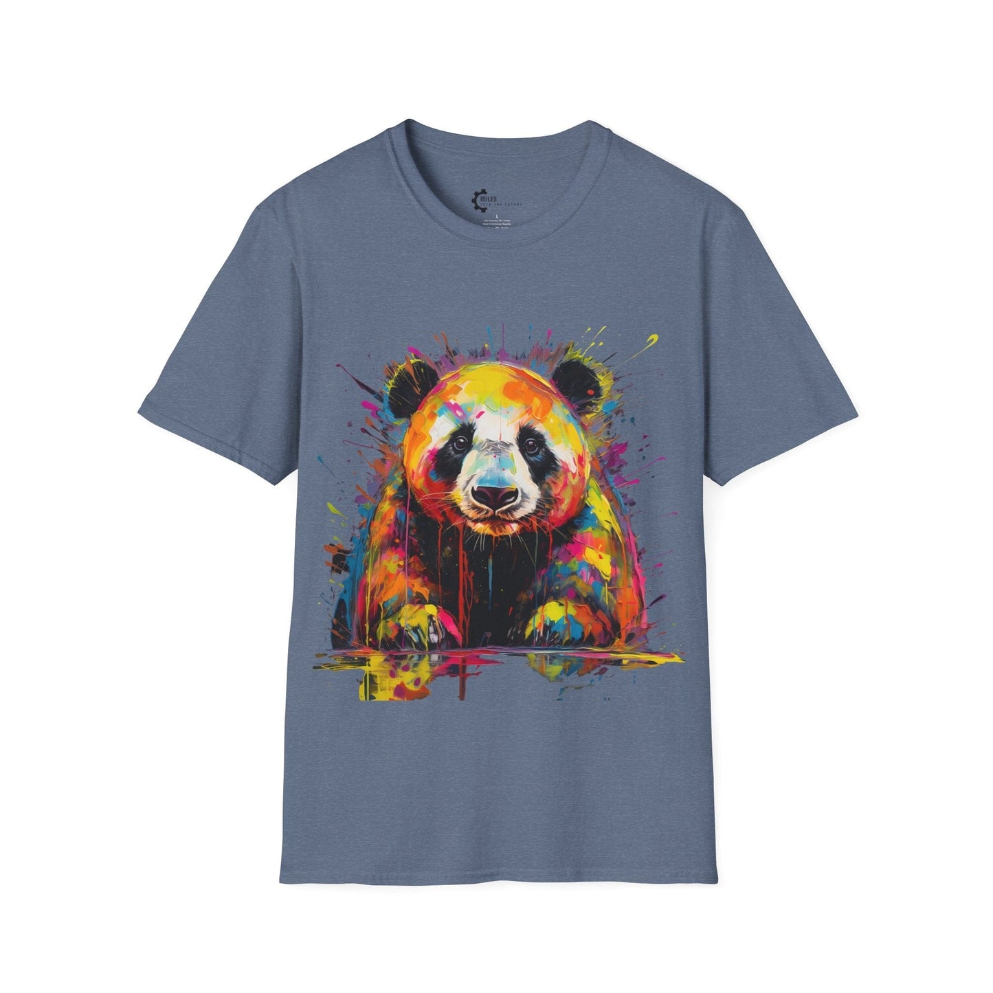 Panda Paint Splash Unisex Softstyle T-Shirt