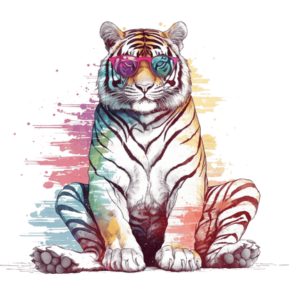 Relaxed Rainbow Tiger Unisex Softstyle T-Shirt