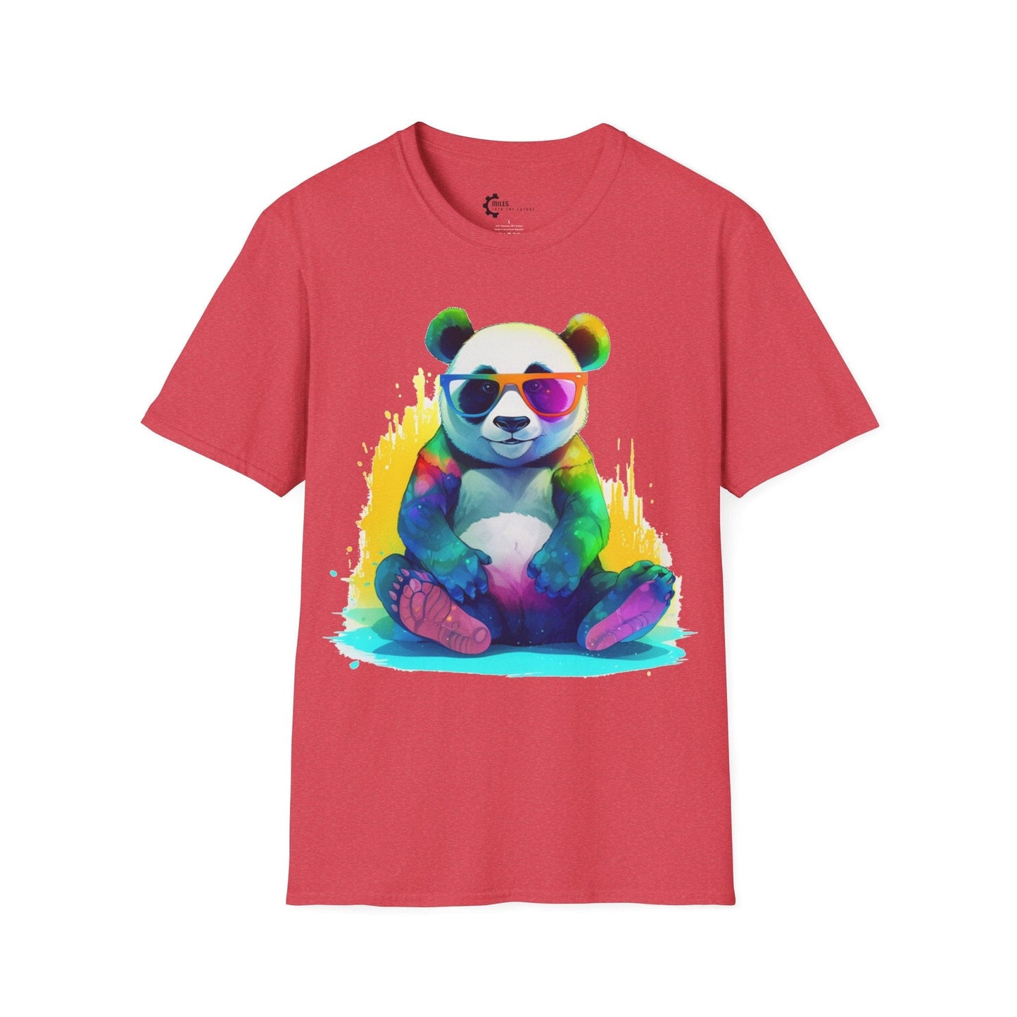 Relaxed Rainbow Panda Unisex Softstyle T-Shirt