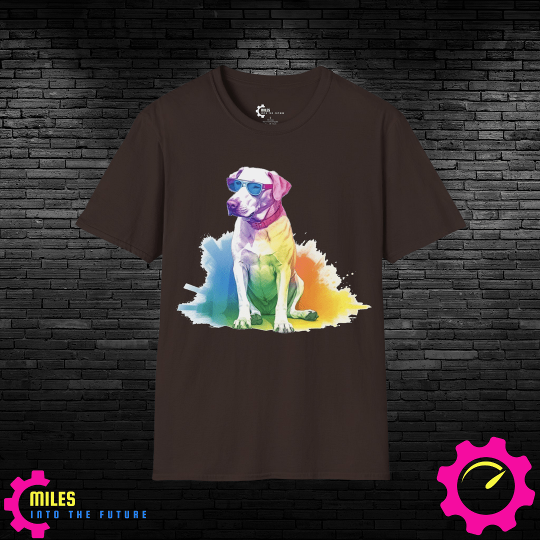 Relaxed Rainbow Dog Unisex Softstyle T-Shirt