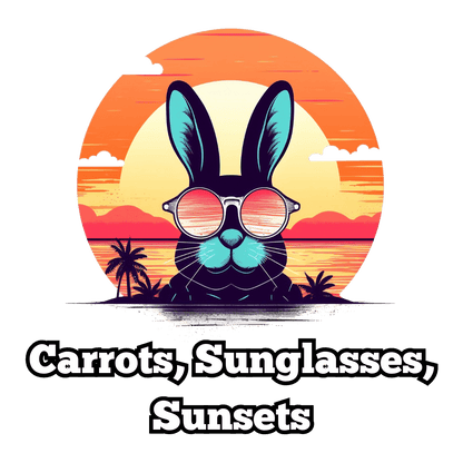 Humor- Rabbit Sunsets Unisex Softstyle T-Shirt