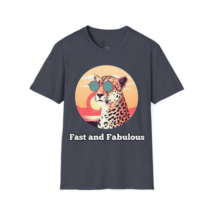 Humor- Cool Cheetah, Hot Sunset Unisex Softstyle T-Shirt