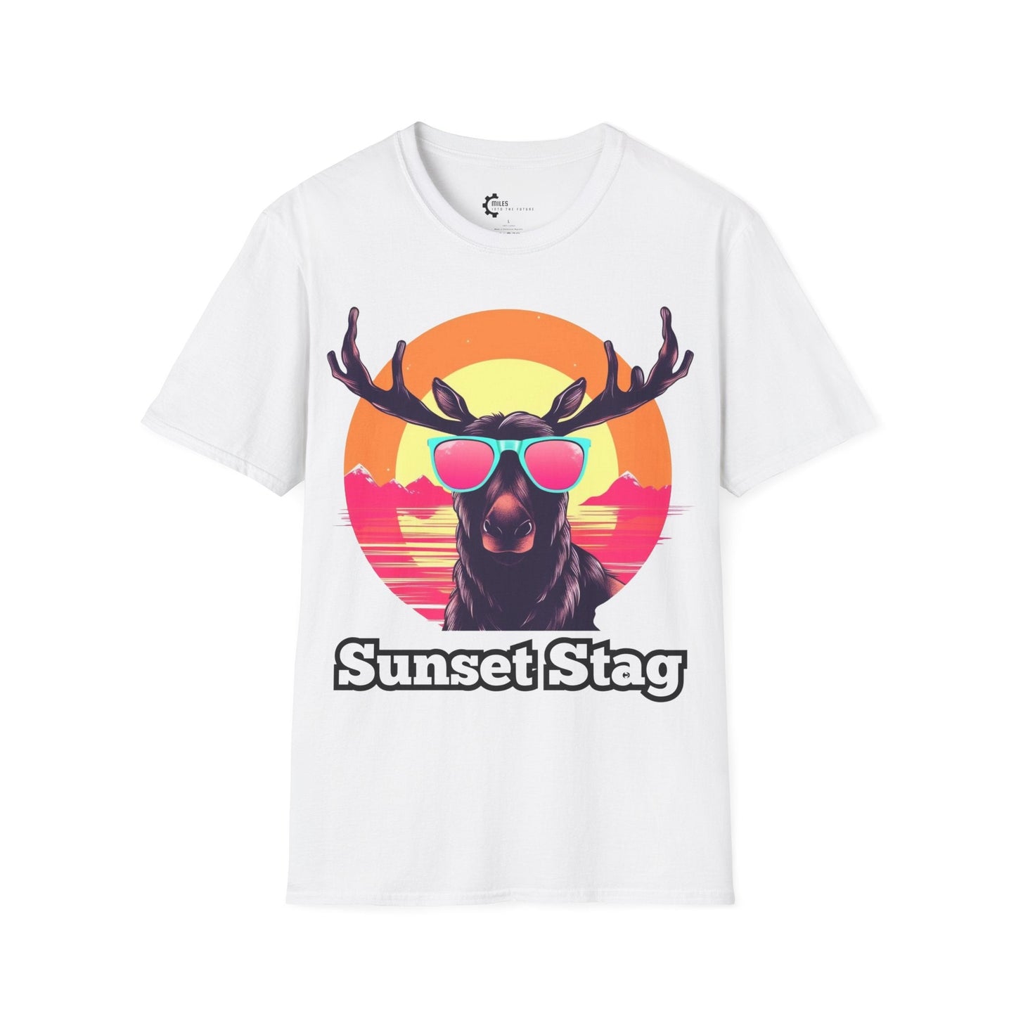 Humor- Moose Sunset Unisex Softstyle T-Shirt