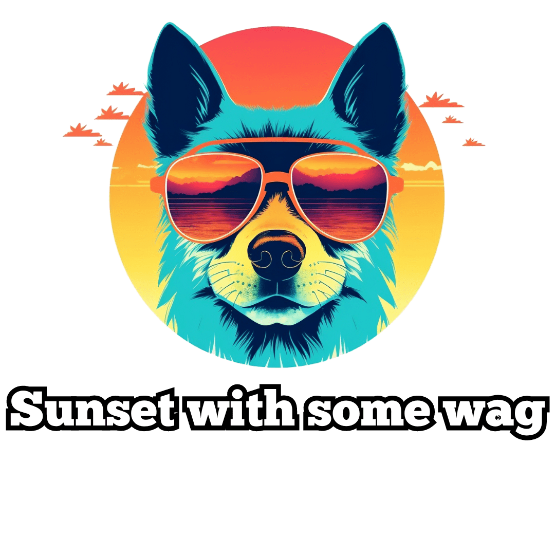 Humor- Sunset with Some Wag Unisex Softstyle T-Shirt