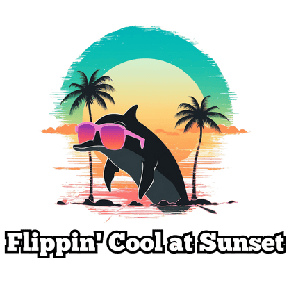 Humor- Flippin' Cool at Sunset Unisex Softstyle T-Shirt