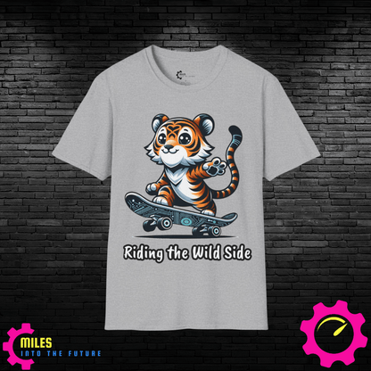 Skateboard Tiger Unisex Softstyle T-Shirt