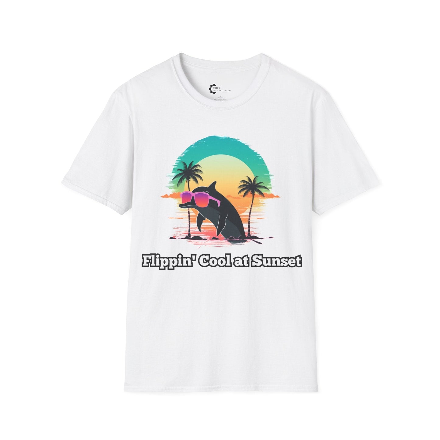 Humor- Flippin' Cool at Sunset Unisex Softstyle T-Shirt