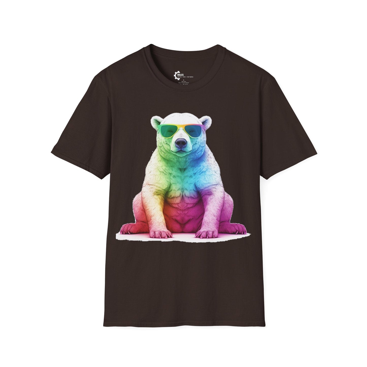 Relaxed Rainbow Polar Bear Unisex Softstyle T-Shirt