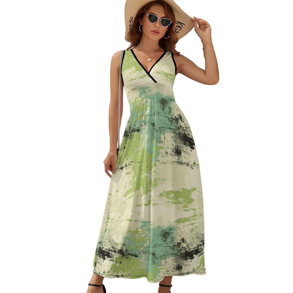 Artistic Serenity Sleeveless Long Dress