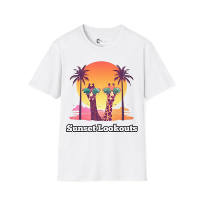 Humor- Giraffes Sunset Unisex Softstyle T-Shirt