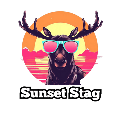 Humor- Moose Sunset Unisex Softstyle T-Shirt