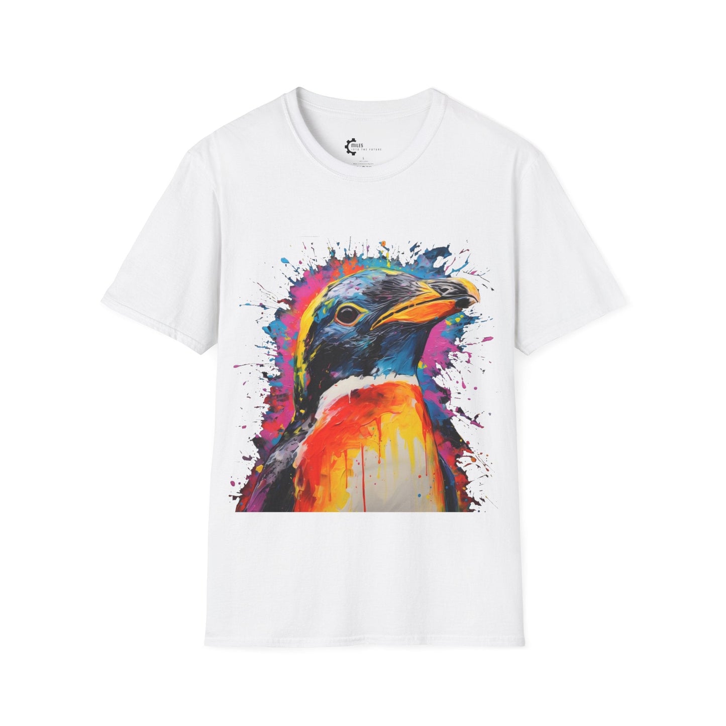 Penguin Paint Splash Unisex Softstyle T-Shirt