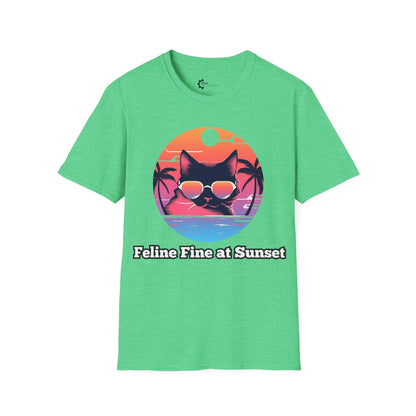 Humor- Purrfect Sunset Vibes Unisex Softstyle T-Shirt