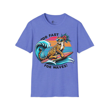 Cheetah Too Fast for Waves  Unisex Softstyle T-Shirt