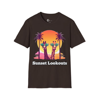 Humor- Giraffes Sunset Unisex Softstyle T-Shirt