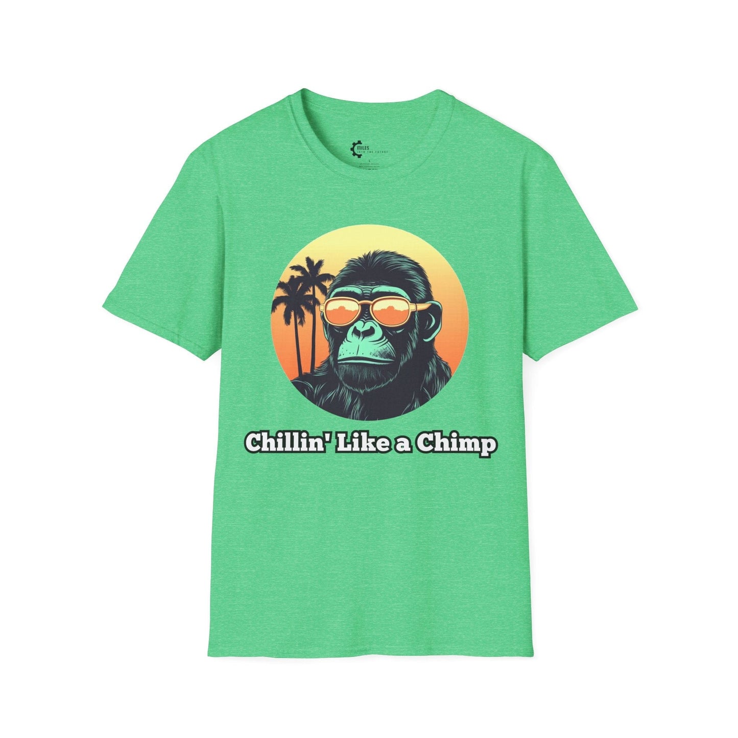 Humor- Monkeyin' Around at Sunset Unisex Softstyle T-Shirt