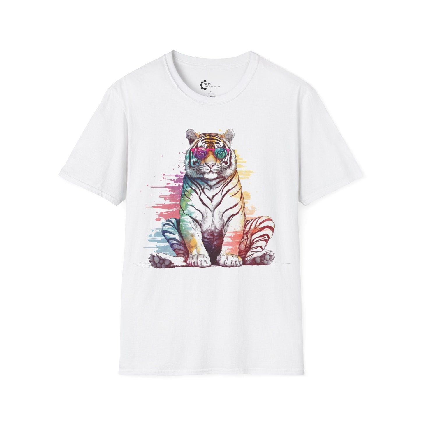 Relaxed Rainbow Tiger Unisex Softstyle T-Shirt