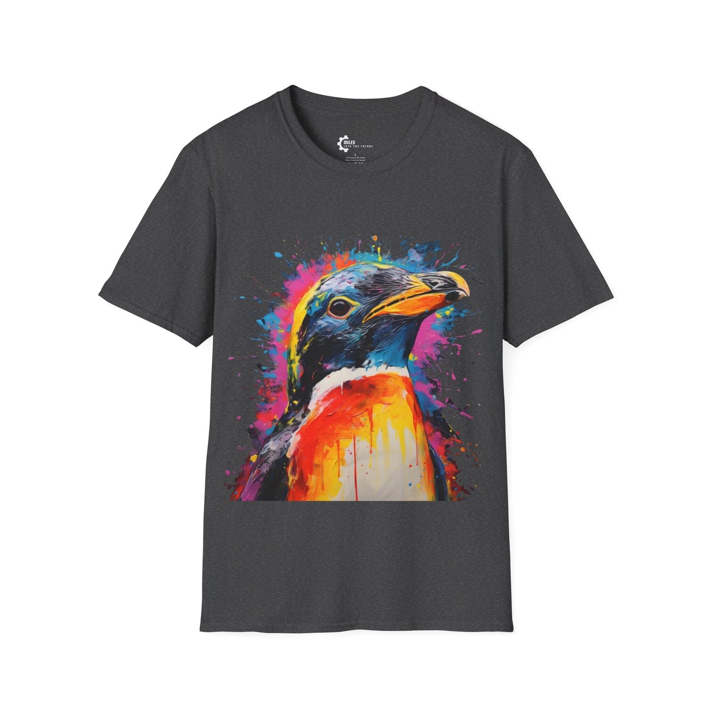 Penguin Paint Splash Unisex Softstyle T-Shirt