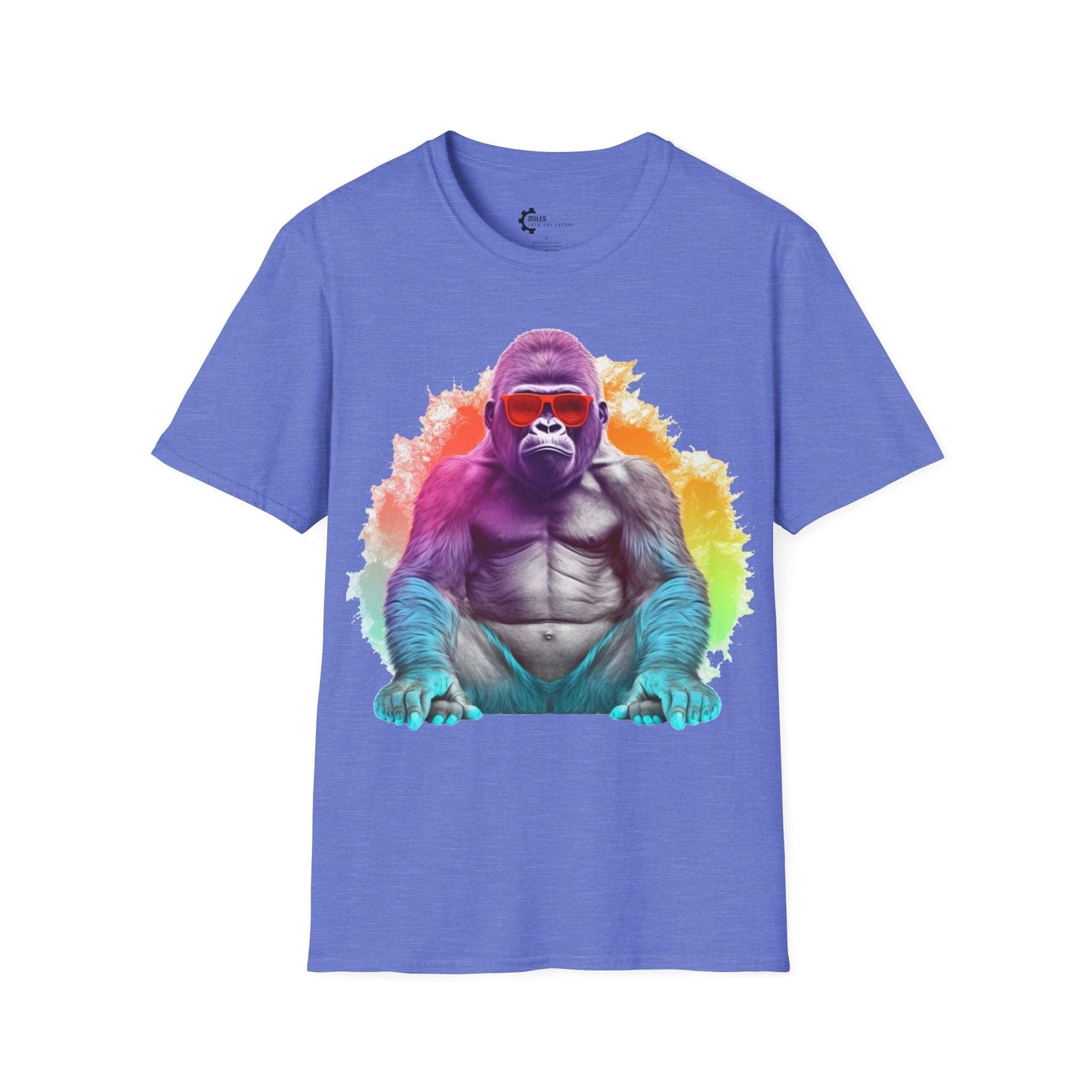 Relaxed Rainbow Gorilla Unisex Softstyle T-Shirt